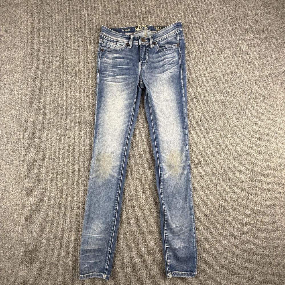 Buckle Black Jeans Womens 25x31 Medium Wash Low Rise Skinny Stretch Denim Fit 53